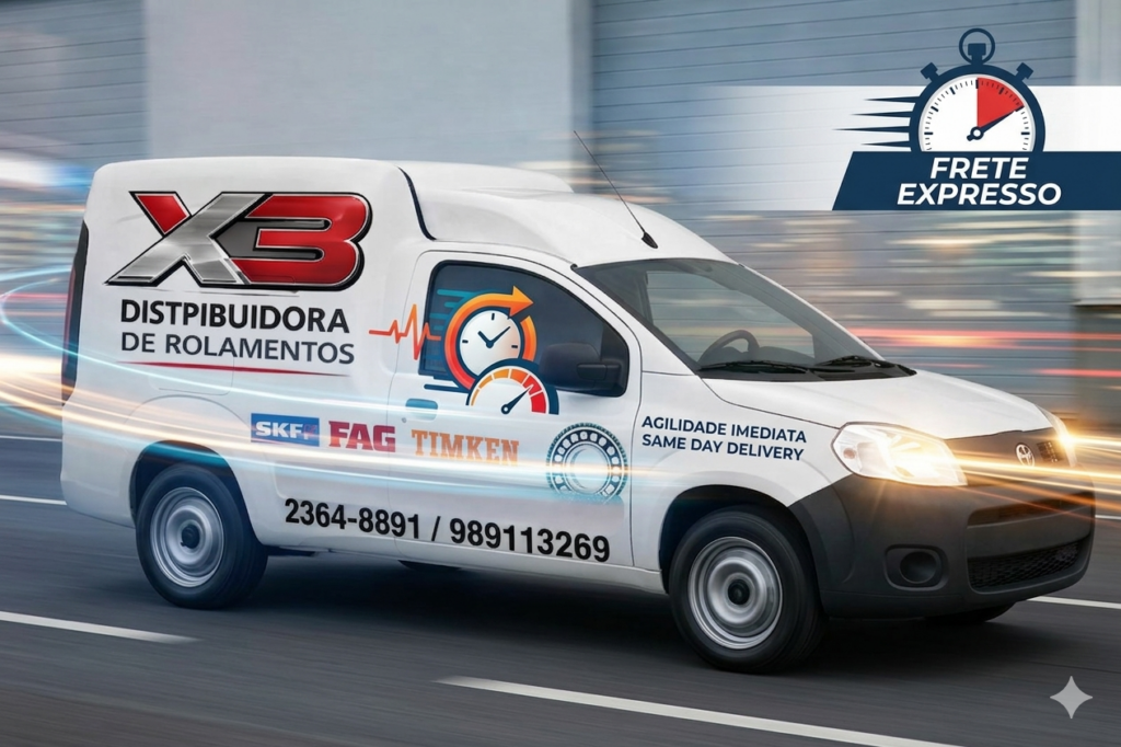 Distribuidor de rolamentos com serviço de entrega rápida na reposição de peças de marcas como SKF, FAG e TIMKEN.