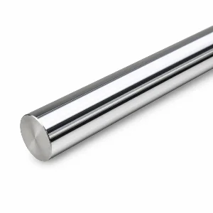 Eixo retificado temperado por indução com tolerância dimensional h6 para rolamento linear, com corte sob medida na X3 Rolamentos.