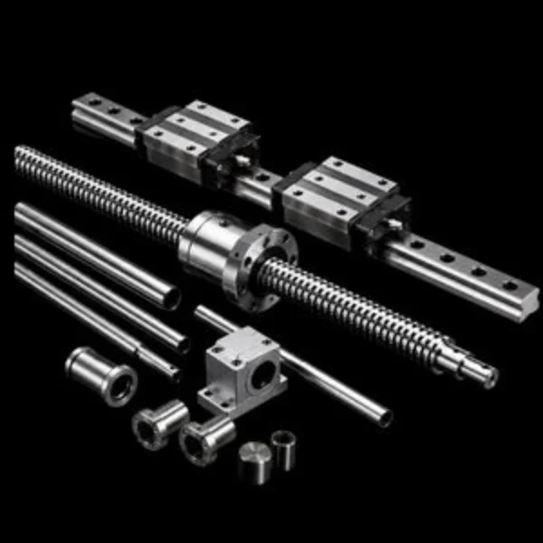 Sistemas lineares industriais de precisão com guias prismáticas, fusos de esferas e patins com recirculação de rolos séries HGH e TRH distribuídos pela X3 Rolamentos.