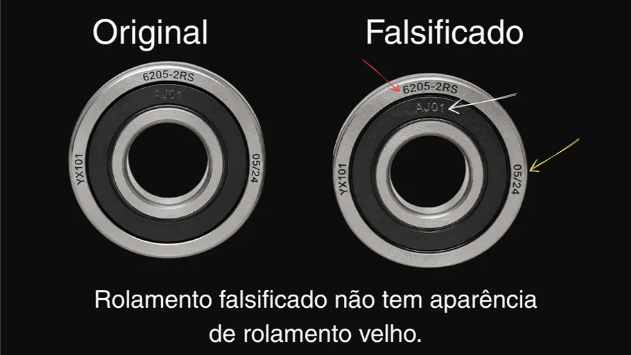 Rolamentos Industriais Falsificados: Como Identificar e Evitar 1 Rolamento Falsificado não tem aparência de rolamento velho